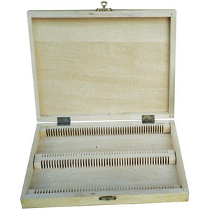 Livingstone Microslide Biodegradable Wooden Case, Holds 50 Slides, Hinged, Each Each