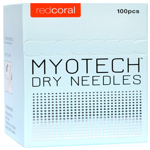Out of Date, Red Coral Myotech Dry Needles, Acupuncture, 0.30mm x 100mm, 100/Box, Price Discounted, While Stocks last Box