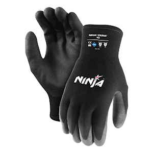 Ninja HPT Cold Resistant Gloves, -50 Degrees Celsius, Large, Nylon, Acrylic Double Knitted Liner, Black, Pair