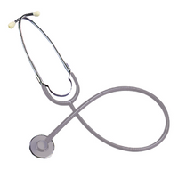 Livingstone Nurse Stethoscope, Single Head, Grey Tube with Silver Flat Chest Piece, Each Each
