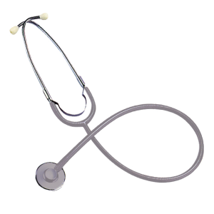 Livingstone Nurse Stethoscope, Single Head, Grey Tube with Silver Flat Chest Piece, Each Each