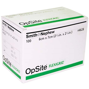 Opsite Flexigrid Waterproof Film Dressing, 6 x 7cm, 100 Pieces/Box Box