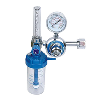 Med Oxygen Regulator, 15MPa Input Pressure, 0.2-0.3 MPa Output, 0.35, 0.05MPa Auto Discharge Pressure, 1-15L/min Flowmeter, with Humidifier Set