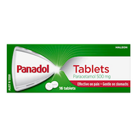 Panadol Tablet Paracetamol, For Fast Pain Relief, 500mg, 16 Tablets/Pack Pack