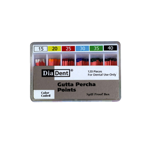 Diadent Absorbent Paper Points, ISO Size No. 90, Biodegradable, Sterile, White, 120/Vial, 6 Vials/Pack Pack