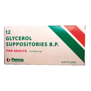 Out of Date, Glycerol Adult Suppositories, 12/PK, Original Unopened Condition, Price Discounted, While Stocks last