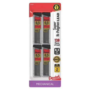 PENCIL LEADS P/TEL 0.5MM RED 1/TUBE TUB