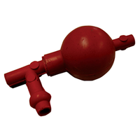 Pipette Filler, Rubber, 3 Way Heavy Duty, Red Colour, Each Each