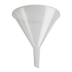 Filter Funnel 50mm Top Diameter, 9.3 to 6.1mm Stem Diameter, 40mm Stem Length, Recyclable Plastic, Food Grade, Each Each