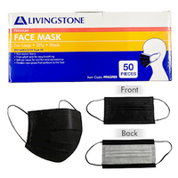 Livingstone Premium Face Mask, Ear Loop, Non-Therapeutic Use, 3-Ply, Green, Latex Free, No Fibreglass, HACCP Certified, 50/Box Box