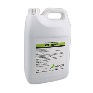 Apex 10pct Povidone Iodine Solution (for Vet Only), 5 Litres, Each Each