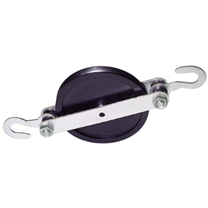 Pulley with Hook, 50 mm, 1-sheave, 10/Pack Pack