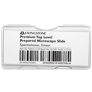 Livingstone Premium Top Level Prepared Slide, Spermatozoa, Smear, Each Each