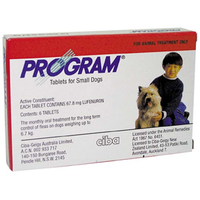Program Tablet, for Small Dog, Red, 6 Tablets/Pack Each