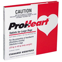 Proheart -45W (Red)Lge Dog (6TABS/CARD) Card