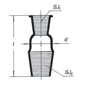 Mowbray Adapter, Reduction, Standard, Socket Joint 34/35, Cone 45/40, Borosilicate Glass, Australian, Each Each