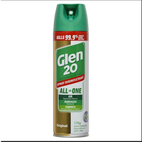 Glen 20 Disinfectant Air Freshner, Origonal, 175 grams, Aerosol, Each Each