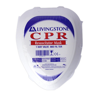 Livingstone CPR Cardio Pulmonary Resuscitation Mask, 1-Way Valve and Filter, Pocket Size Case, Latex Free, Each Each