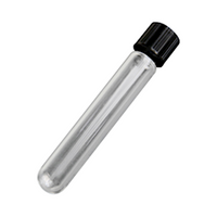 Test Tube, Glass, Black Phenolic Recyclable Plastic Screw Cap, 20 x 150mm, Each Each