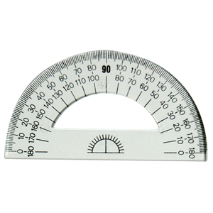 Protractor, 180 Degrees, Recyclable Plastic, Each Each