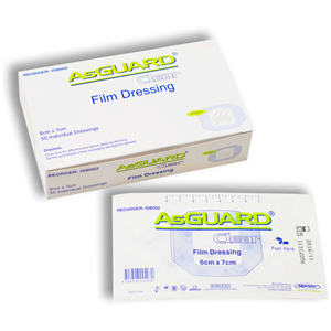 AsGUARD Clear Film Dressing, 6 x 7cm, Sterile, ISB002, 50/Box Box ...