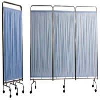 SCREEN TRI FOLD WITH WHEELS Each