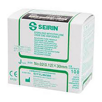Out of Date Seirin J-Type Acupuncture Needles, 0.12mm x 30mm, 100/Box, Original Unopened Condition, Discounted, While Stocks last