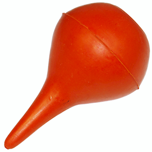 Livingstone Rubber Suction Ear Syringe Bulb, 30ml, Orange, Each Each