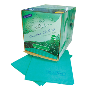 Sofeel Cleaning Cloths, Regular Dispenser Pack, 40 x 30cm, High 70 Percent Viscose, Blue, 40 Cloths/Pack, 240/Carton Carton