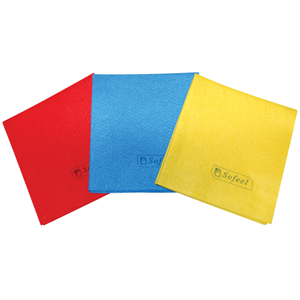 Sofeel Cleaning Cloths, Regular Dispenser Pack, 40 x 30cm, High 70 Percent Viscose, Blue, 40 Cloths/Pack, 240/Carton Carton