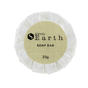 Sofeel Earth Soap Bar, Aloe Vera, 20g Pleat Wrap, 400/Carton Carton