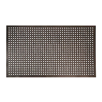 Safe Walk Wet or Dry Area Anti-Fatigue Mat, 910 x 1520mm, Grease Resistant, Black, Each