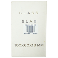 Livingstone Glass Mixing Slab, 75 x 50mm, 18mm Thickness, Rectangular, Polished Edges, Each Each