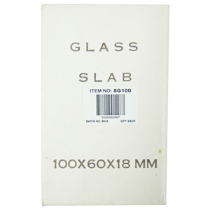 Livingstone Glass Mixing Slab, 75 x 50mm, 18mm Thickness, Rectangular, Polished Edges, Each Each