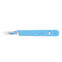 Swann Morton Disposable Scalpel, Stainless Steel Blade Size 10 Attached to Handle, Sterile, 10/Box Box