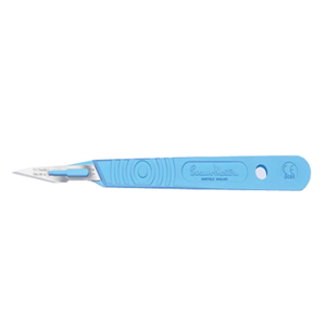 Swann Morton Disposable Scalpel, Stainless Steel Blade Size 10 Attached to Handle, Sterile, 10/Box Box