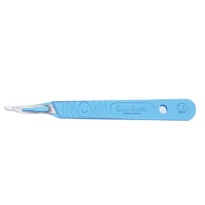 Swann Morton Disposable Scalpel, Stainless Steel Blade Size 10 Attached to Handle, Sterile, 10/Box Box