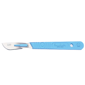 Swann Morton Disposable Scalpel, Stainless Steel Blade Size 10 Attached to Handle, Sterile, 10/Box Box
