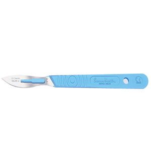 Swann Morton Disposable Scalpel, Stainless Steel Blade Size 10 Attached to Handle, Sterile, 10/Box Box