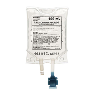 Baxter Intravenous IV Infusion 0.9 Percent Sodium Chloride, 250ml Bag, Each Each