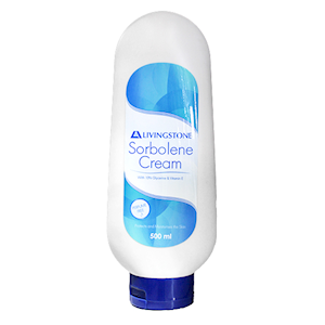 Livingstone Sorbolene Cream with Vitamin E and 10 Percent Glycerine - Mild pH 5.5 - 6.0, 1 Litre with Pump Each