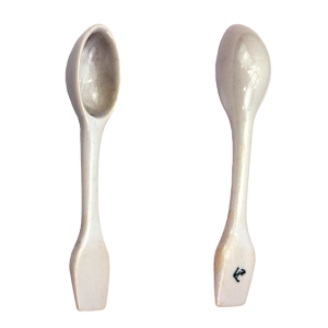 Aptaca Spatula, 180mm, Flat and Spoon Ends, Recyclable Polystyrene, 10 Pieces/Pack