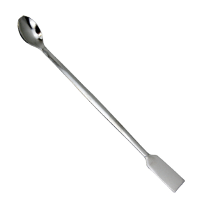 Aptaca Spatula, 180mm, Flat and Spoon Ends, Recyclable Polystyrene, 10 Pieces/Pack