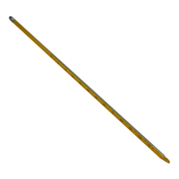 Stirring Laboratory Thermometer, Reinforced Glass, 30cm, Mercury, Minus 10 to 110 Celcius, 1.0 Degree Division, Yellow Backing, Each Each