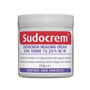 Sudocrem Healing Cream, with Active Ingredient: Zinc Oxide 15.25pct w/w, 250g, Each Each