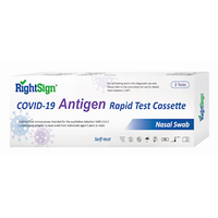 Out of Date RightSign COVID-19 Rapid Antigen Test RAT, Nasal, Self-Testing, 2 Tests/Pack, Expiry 14 Jan 2024 Pack