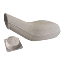 Livingstone Male Urinal Urine Bottle with Round Lid, Biodegradable Disposable Natural Pulp, 1 Litre, 120/Carton Carton