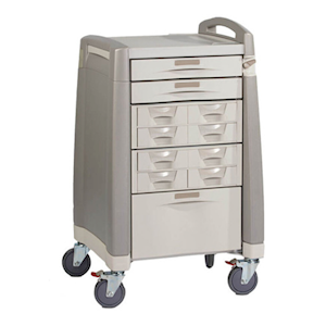 Tribute Sachet Cart, Accessories: Dividers and Extended Surface, Lock: Electronic and Key Lock, Standard Drawers, Integrated Handle, Each Each