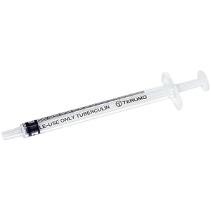Terumo Syringe, 1ml, Luer Slip Tip Tuberculin, Sterile, 100/Box Box
