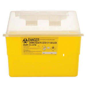 Terumo Needles Sharps Waste Collector, 8L Capacity, with Nestable Flip Lid, Yellow, Each Each